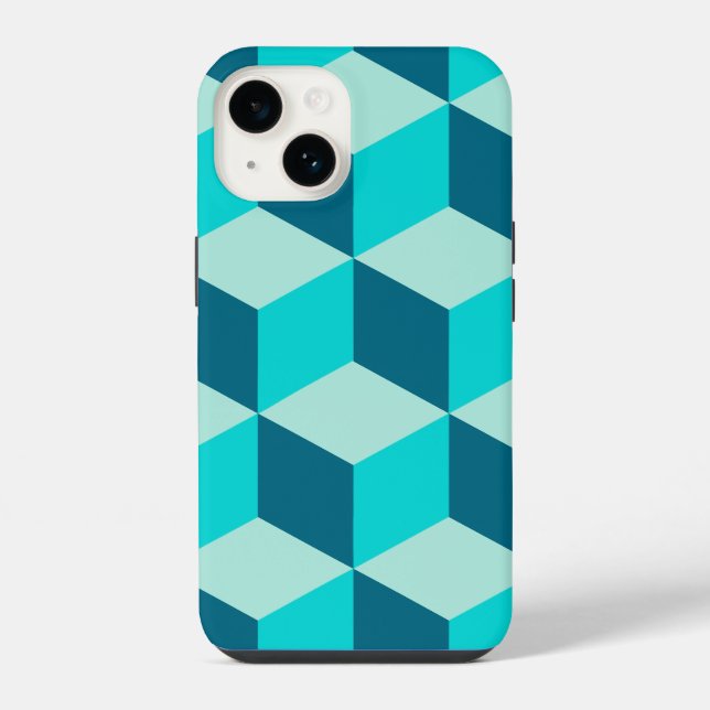 Boy Blue Building Blocks Seamless Pattern Iphone Case (Back)
