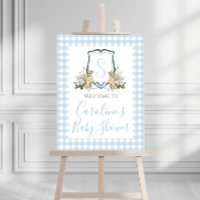 Boy Blue Dog Baby Shower Preppy Southern