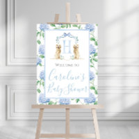 Boy Blue Dog Baby Shower Preppy Southern