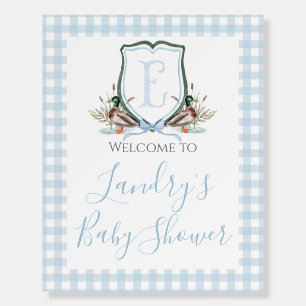 Boy Blue Duck Baby Shower Preppy Southern Foam Board
