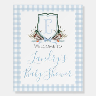 Boy Blue Duck Baby Shower Preppy Southern Foam Board