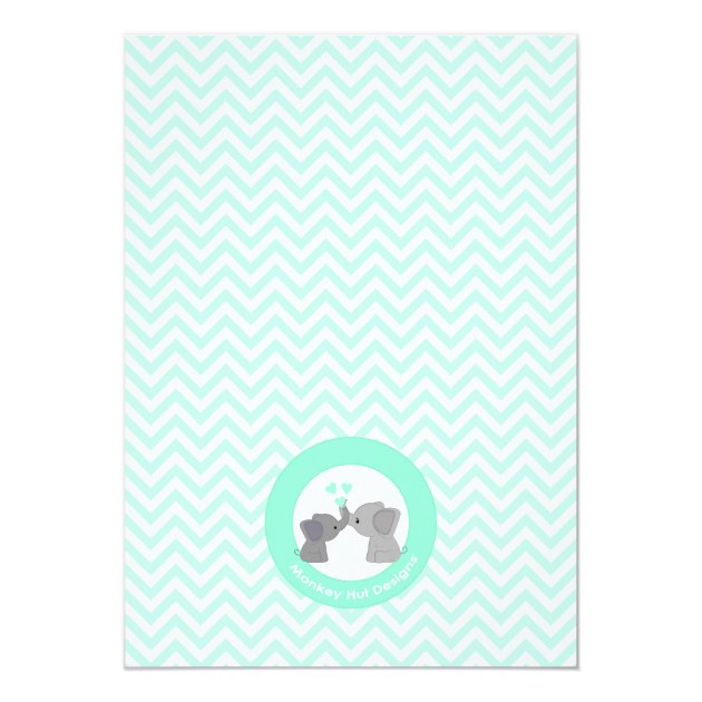 Boy Blue Elephant Baby Shower Invitations Chev 330