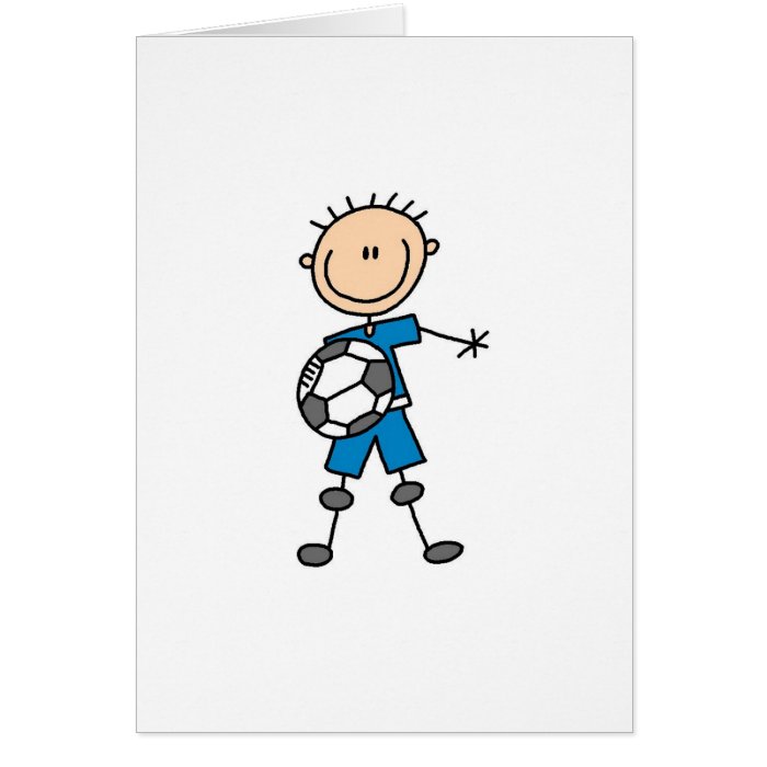 Boy Blue Uniform Soccer Cards