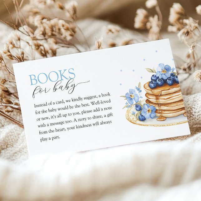 Boy Blueberry Pancake Baby Brunch Baby Shower  Enclosure Card (Creator Uploaded)