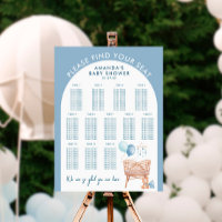 Boy Boho Nursery Baby Shower Seating Chart