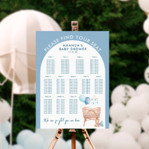 Boy Boho Nursery Baby Shower Seating Chart Foam Board