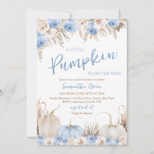 Boy Boho Pumpkin Baby Shower Invitation