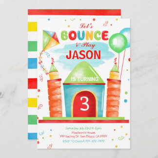 Boy Bounce Invitation