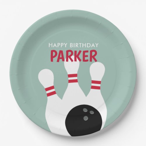 Boy Bowling Birthday Party  Paper Plates