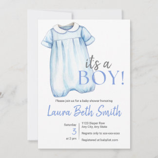 Boy Bubble Suit Invitation