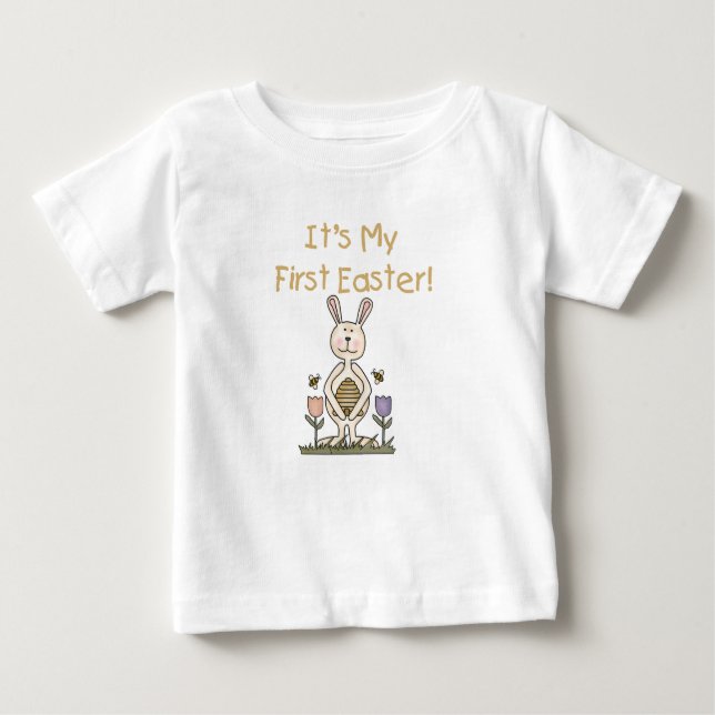 Boy Bunny First Easter Tshirt (Front)