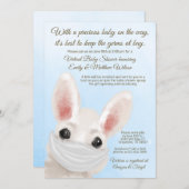 Boy Bunny Rabbit Mask Online Drive By Baby Shower Invitation (Front/Back)