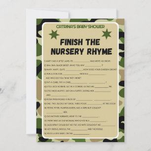 Boy Camo Baby Shower - Editable Name, 5x7  Invitation