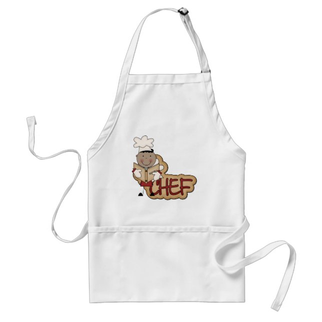 Boy Chef - African American Tshirts and Gifts Adult Apron (Front)