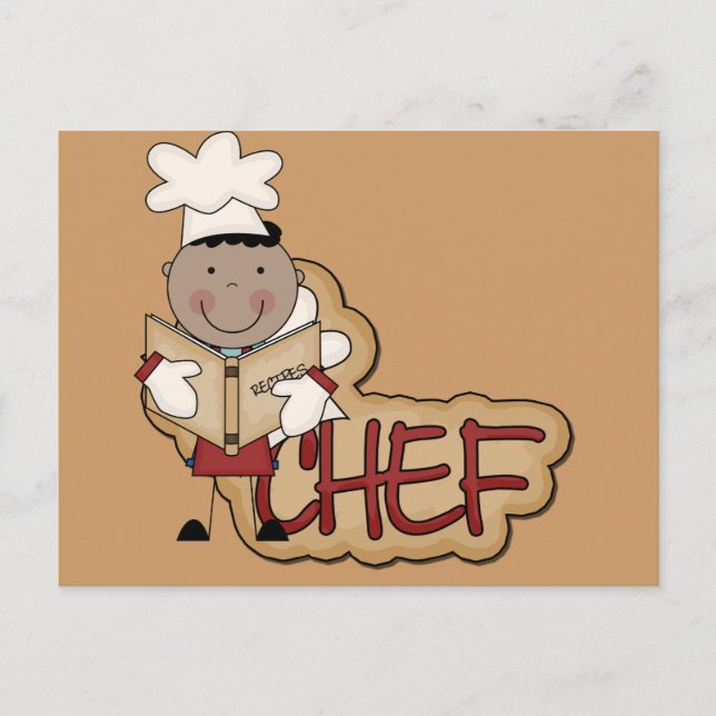 Boy Chef - African American Tshirts and Gifts Postcard (Front)