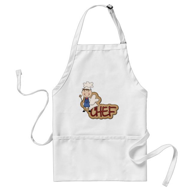 Boy Chef - White T-shirts and Gifts Adult Apron (Front)