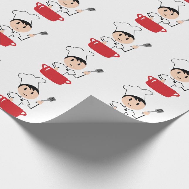 Boy Chef Wrapping Paper (Corner)