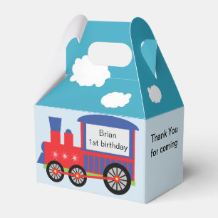 Boy Choo Choo Train Birthday Favor Boxes