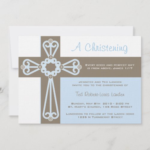 Boy Christening  Invitation