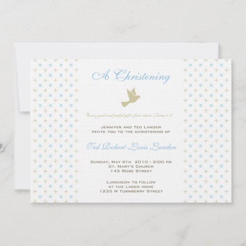 Boy Christening  Invitation