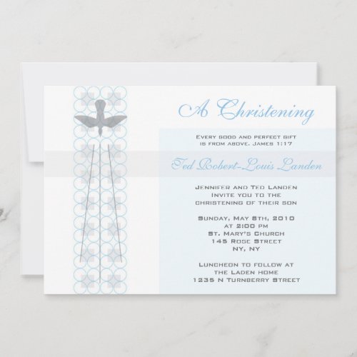 Boy Christening  Invitation