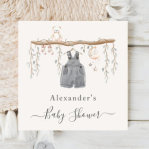 Boy Clothes Eucalyptus Boy Baby Shower Napkins