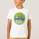 Boy Comic Book Superhero Baby Shower Big Brother T-Shirt