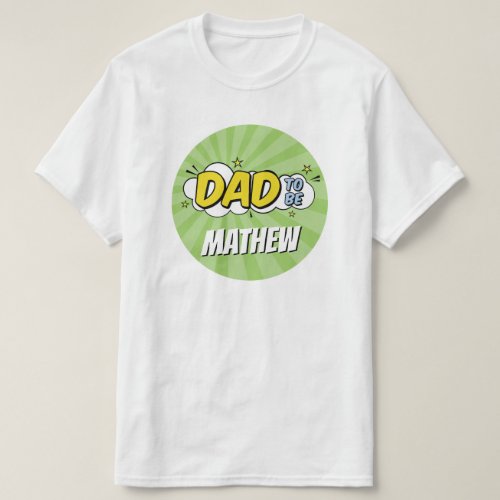 Boy Comic Book Superhero Baby Shower Dad T_Shirt