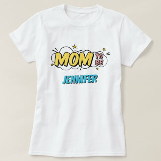 Boy Comic Book Superhero Baby Shower Mom T-Shirt