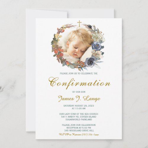 Boy Confirmation Invitation Template