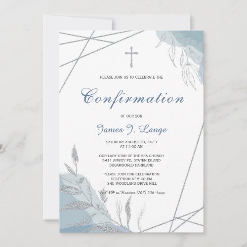 Boy Confirmation Invitation Template