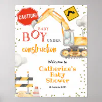 baby under construction signs