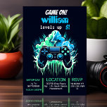 boy cool kids gaming level up 5th birthday invitation<br><div class="desc">Get ready for an epic celebration! Our Cool Kids Gaming Level Up 5th Birthday Invitation is the perfect ticket to an adventure-packed party. Bursting with vibrant colors and playful graphics, it sets the stage for a day filled with fun and games. Your little gamer will love the excitement this invite...</div>