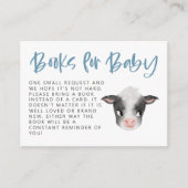 Boy Cow Baby Shower Book Request  Enclosure Card (Front)