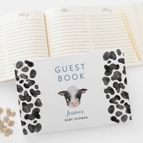 Boy Cow Baby Shower  Guest Book