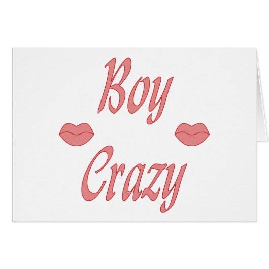 Boy Crazy Lips Cards (Front Horizontal)