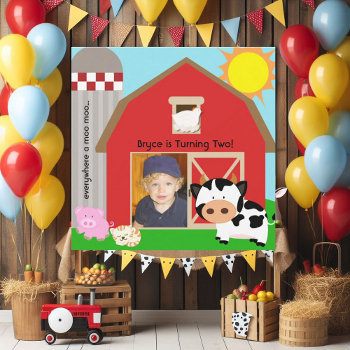 Boy Custom Photo Farm Birthday Invitations by kids_birthdays at Zazzle