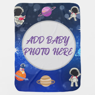 Boy Cute Astronaut Space Photo Baby Blanket