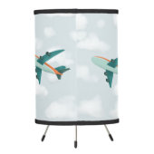 Boy Cute Blue Travel Airplane Kids Tripod Lamp (Back)