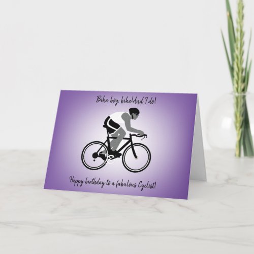 Boy Cyclist Birthday Card