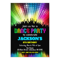 dance party invitations zazzle