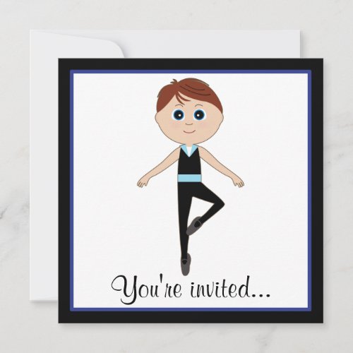 Boy Dancer: Dance Recital Invitation