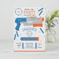 Boy Dart Gun War Birthday Party