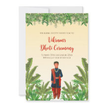 Boy Dhoti ceremony invitation Pancha Kattu invites