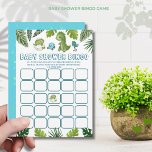 Boy Dinosaur Baby Shower Bingo Game - Gift Opening Invitation