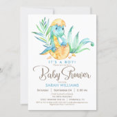 Boy Dinosaur Baby Shower Invitation (Front)