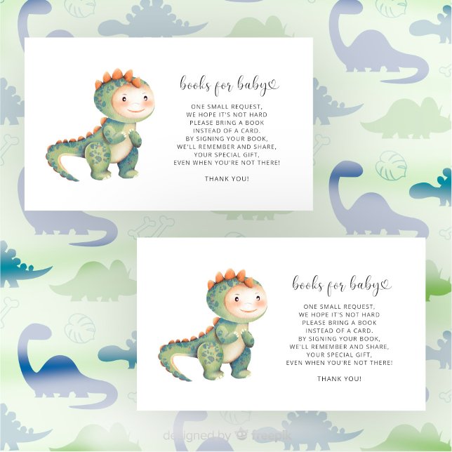 Boy dinosaur books for baby enclosure card (Creator Uploaded)