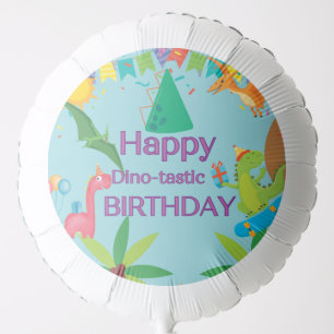 Boy Dinosaur Happy Birthday Party Balloon