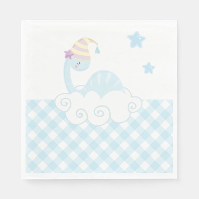 Boy Dinosaur Sleeping   Napkins (Front)
