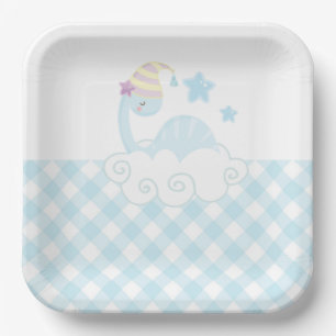Boy Dinosaur Sleeping   Paper  Plates